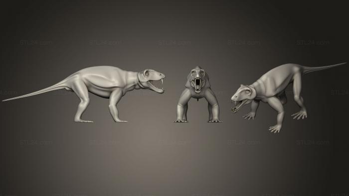 Статуэтки животных (Долиозавриск, STKJ_0897) 3D модель для ЧПУ станка